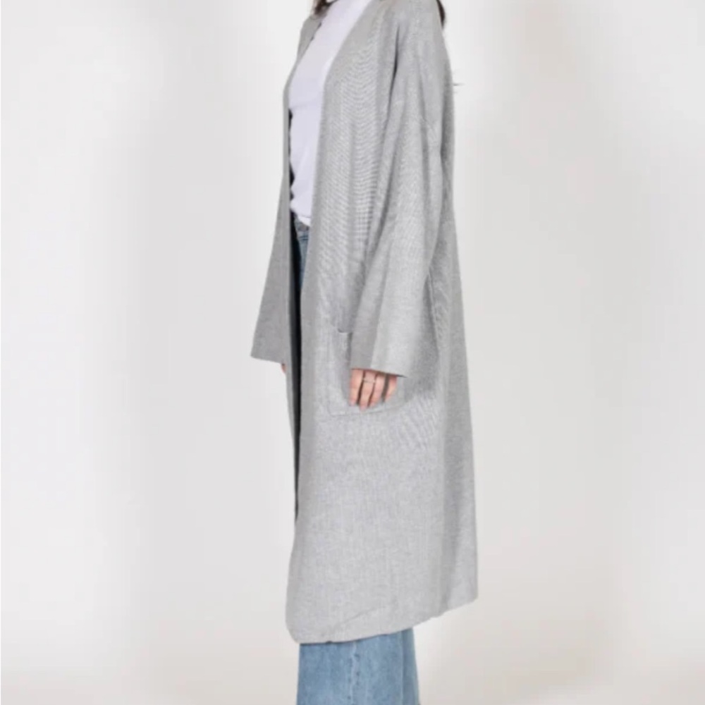 BRUNETTE THE LABEL MATILDA RIBBED KNIT MAXI CARDIGAN